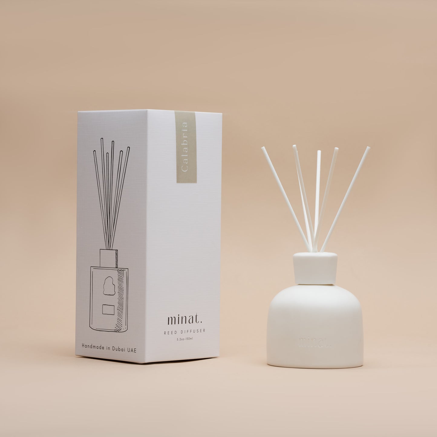 Calabria Natural Reed Diffuser Side Box
