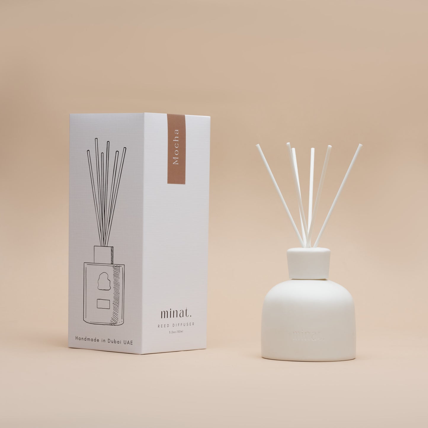 Mocha Natural Reed Diffuser Side Box