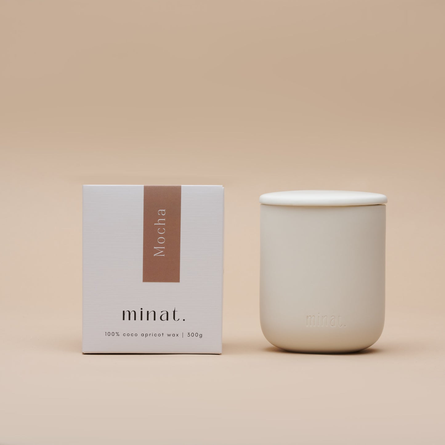 Mocha Natural Candle Front Box