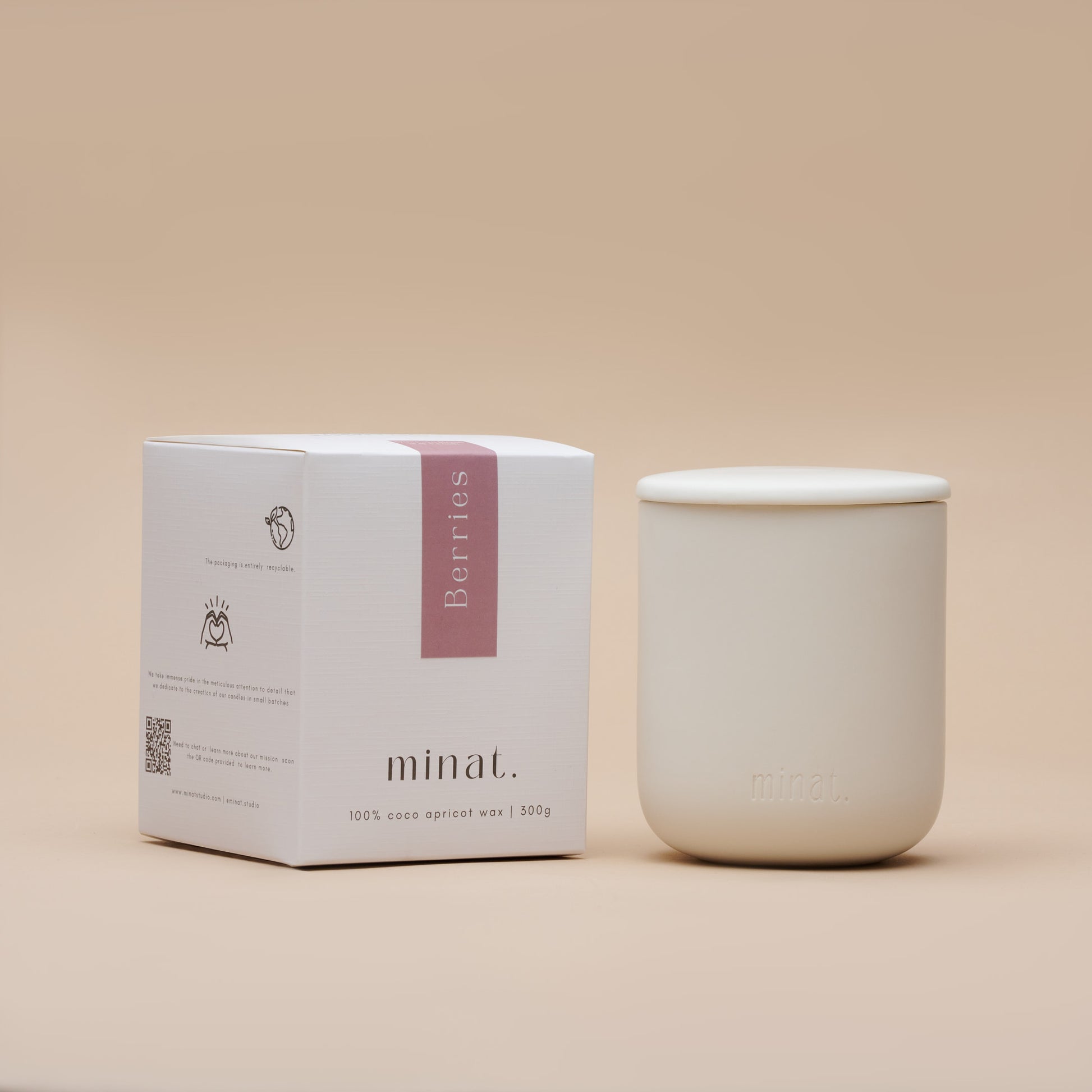 Berries Natural Candle Side Box