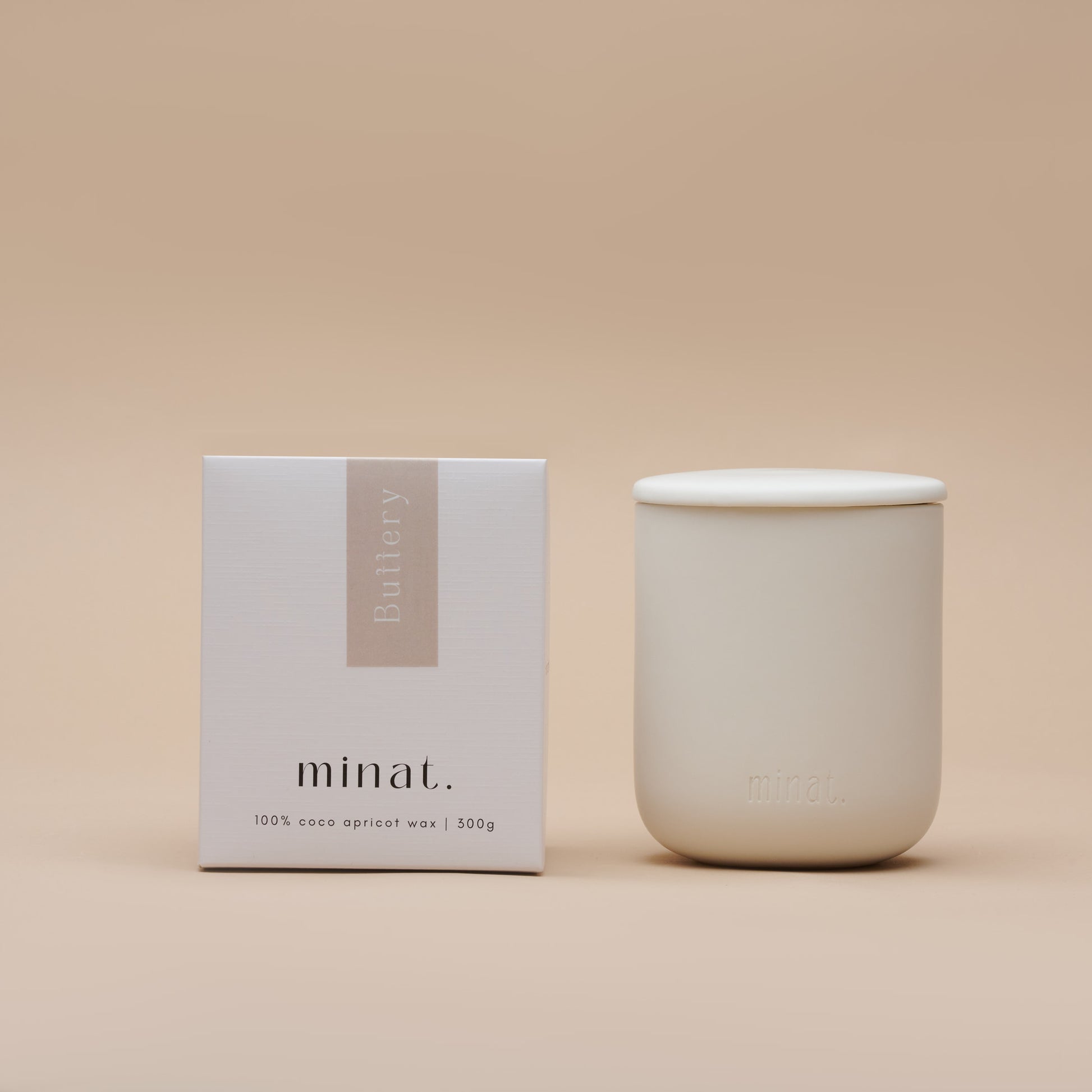 Buttery Natural Candle Front Box